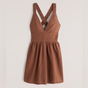 Abercrombie & Fitch Orange/Brown Backless Dress